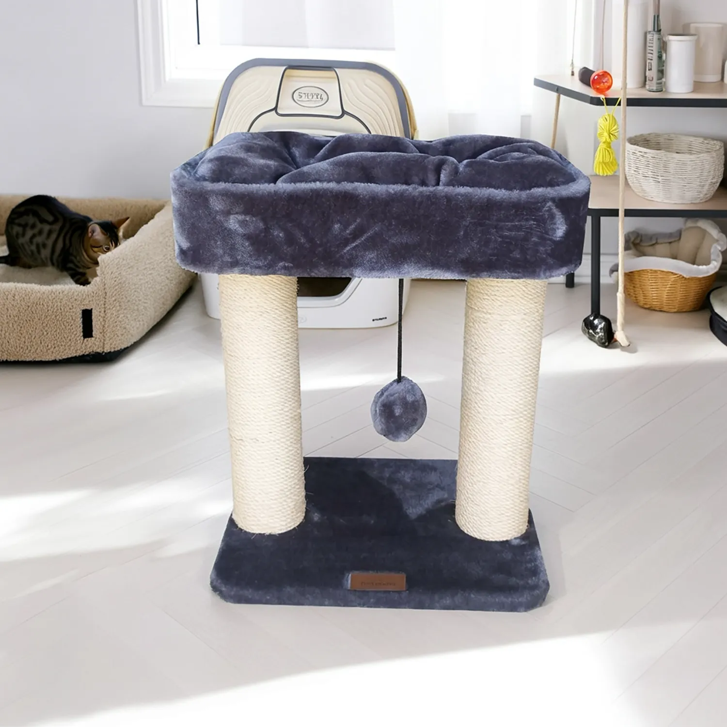 Rascador Para Gatos  40x30x50cm Pequeño Gris