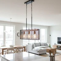 Lámpara Colgante Negro 3 Luces E27 60w