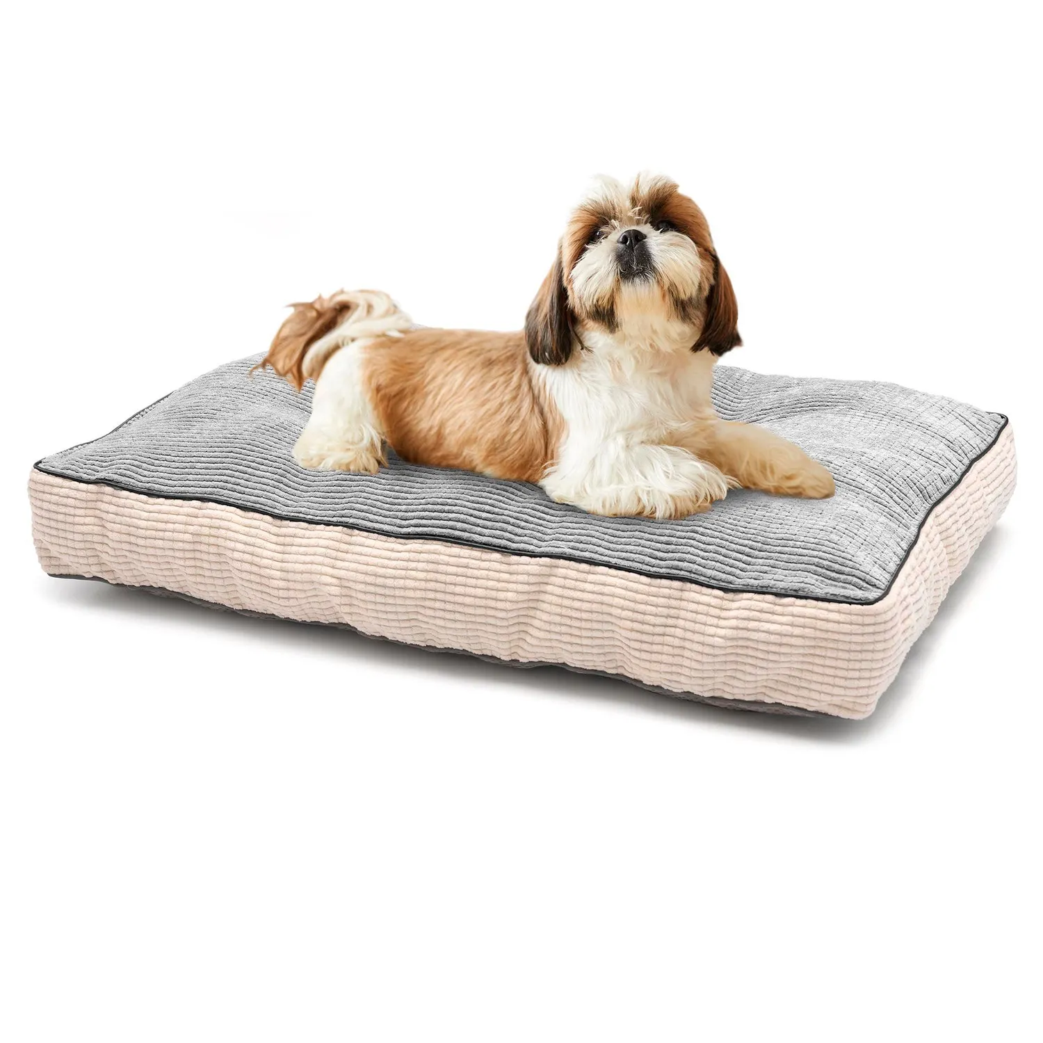 Cama Para Perro Viscoelástica Premium 61x46x8cm Mediana Gris