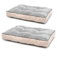 Set x2 Camas para Perro Viscoelástica Premium 61X46X8Cm Razas Pequeñas Gris