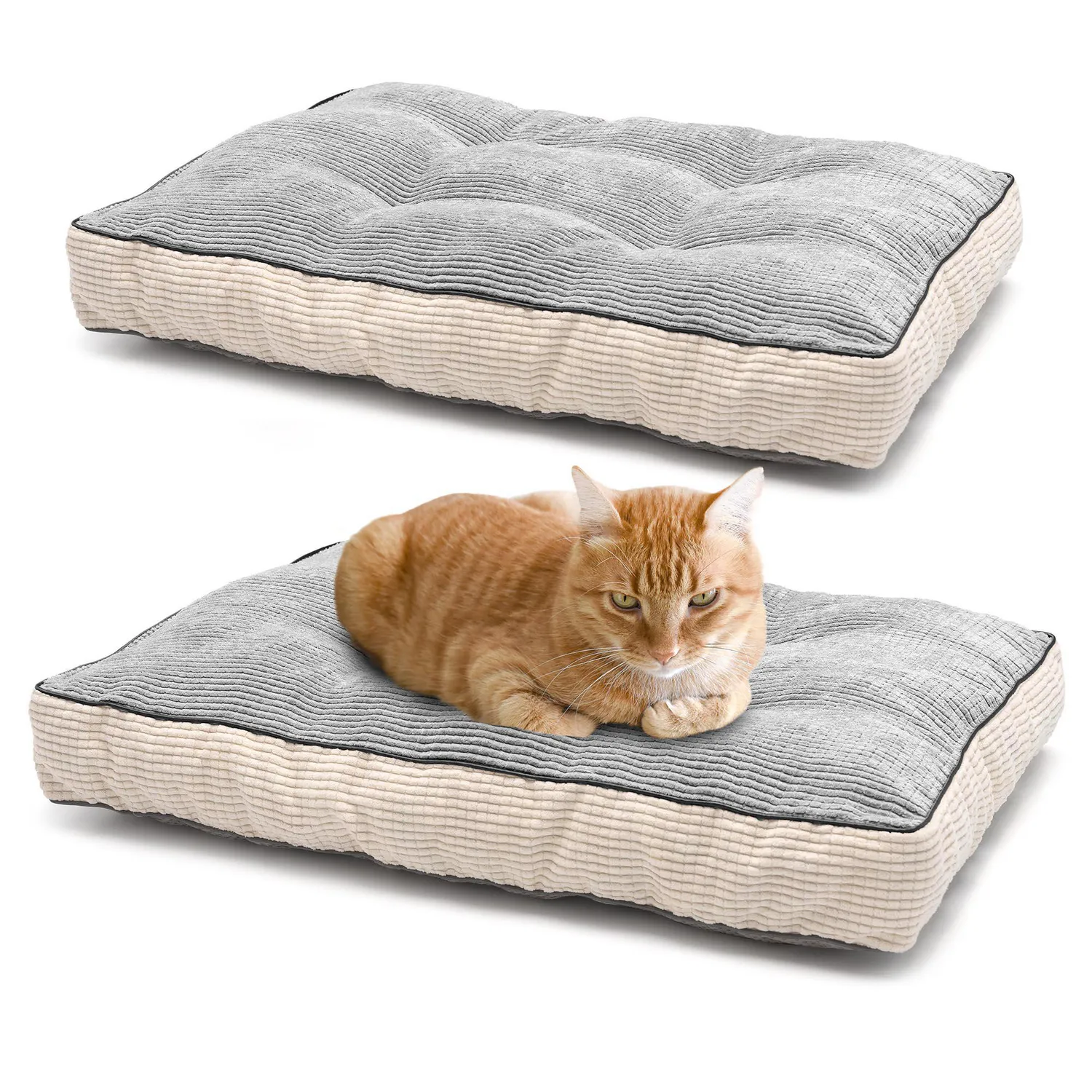 Set x2 Camas Colchonetas Para Gatos Medianas Viscoelástica 61X46X8Cm
