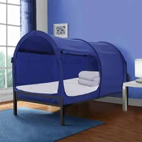 Carpa Alvantor con Dosel para Cama Espacio de Privacidad y Reducción de Luz Color Azul