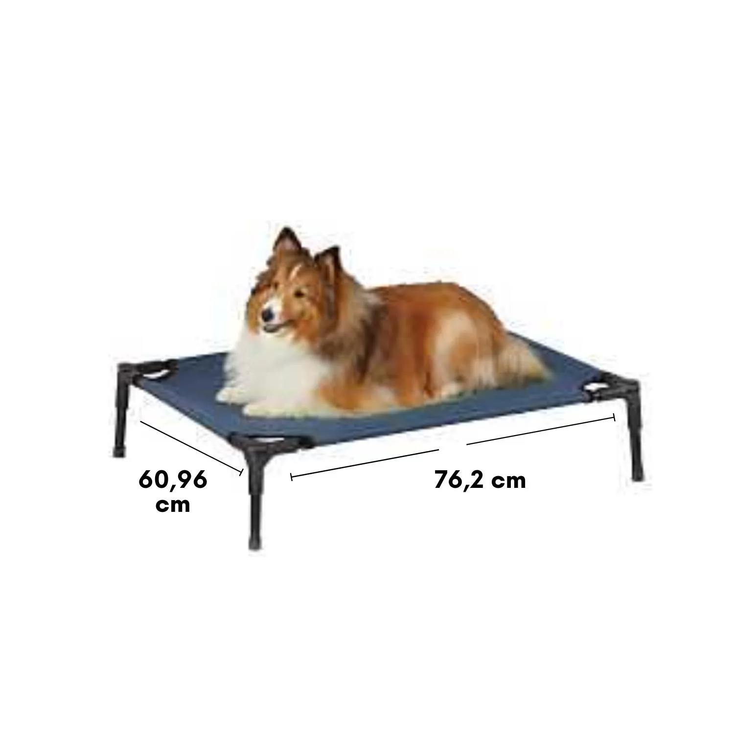 Cuna para Mascotas Elevada Azul Mediana