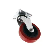 Rodachina Rip Giratoria Roja 100mm x 4 pulgadas Set X 20 Unidades