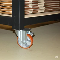 Rodachina Fija Aluminio Db Rodamiento 100m 4 pulgadas Set X 10 Unidades