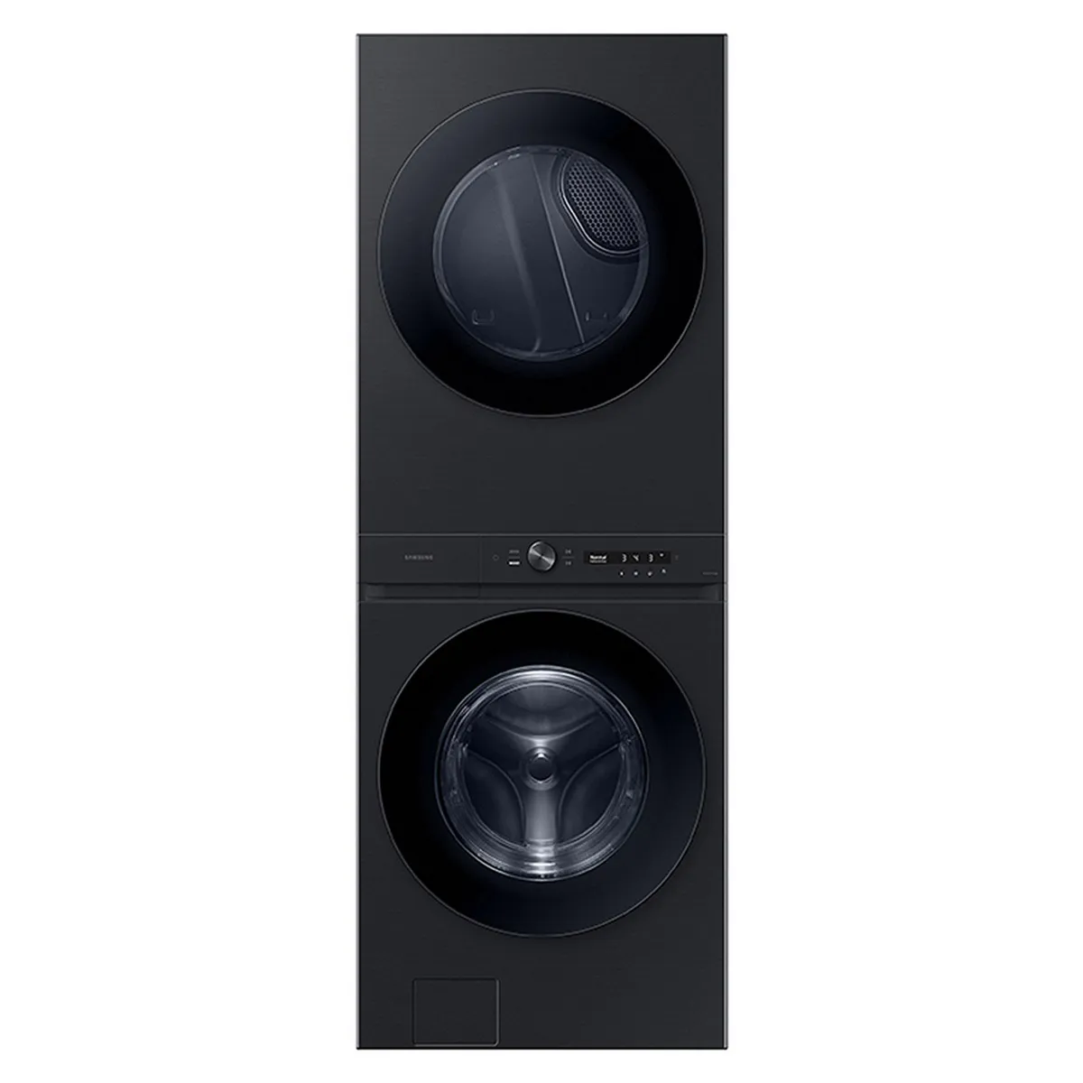 SAMSUNG - Torre de Lavado y Secado Samsung Bespoke Laundry Hub™ 22 Kg WH22DBH570GVCO Negro con Dispensador de Automático de Jabón-Suavizante y Wi-Fi
