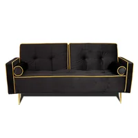 Sofá Cama Murcia Negro 3 Puestos 185X85X85