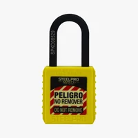 Paquete x 12 unidades Candado Grillete Nylon Color Amarillo