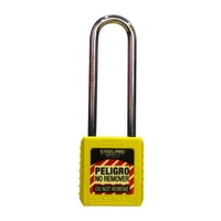 Paquete x 12 unidades Candado Grillete Lar Acero Color Amarillo