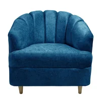 Poltrona Berlin 80X85 en Poliéster Azul Cielo