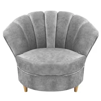 Poltrona Palma 95X90 en Poliéster Gris Plata