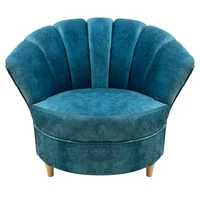 Poltrona Palma 95X90 en Poliéster Azul Cielo