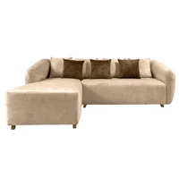 Sofá en L Curvo Estil Akira Beige 95X240X200 Cm