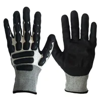 Paquete X 12 Pares Guante Cut-5 Impact Palma Nitrilo Talla M
