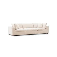 Sofá Emperador 4 Puestos Tela Antifluidos 300x95x85 Beige II