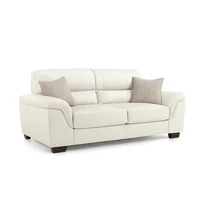 Sofá Moad 3 Puestos Tela Antifluidos 220x90x90 Blanco