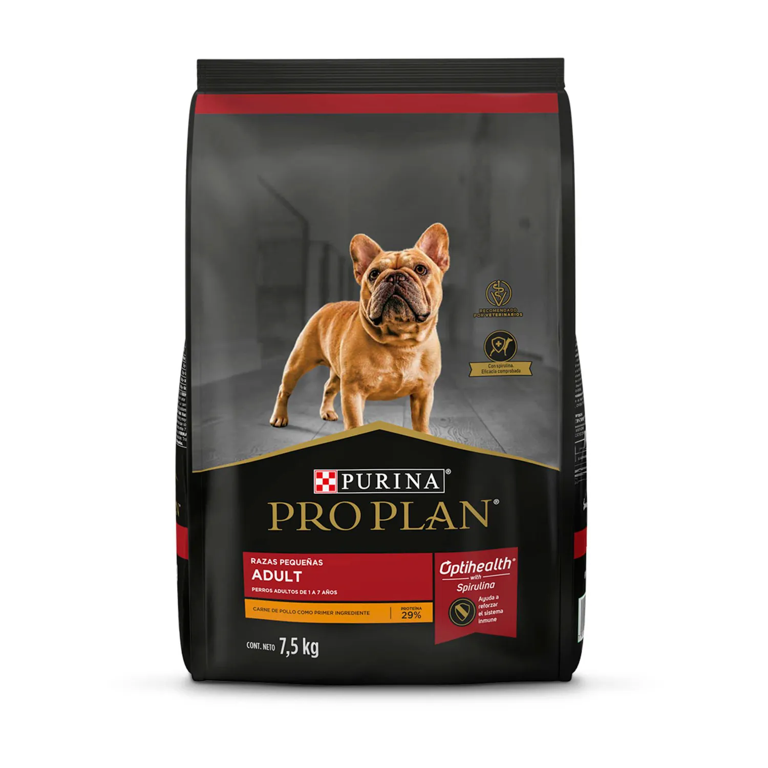 Comida Seca Para Perro Adulto +7 Años Pro Plan Raza Pequeña Sabor A Pollo 7.5kg