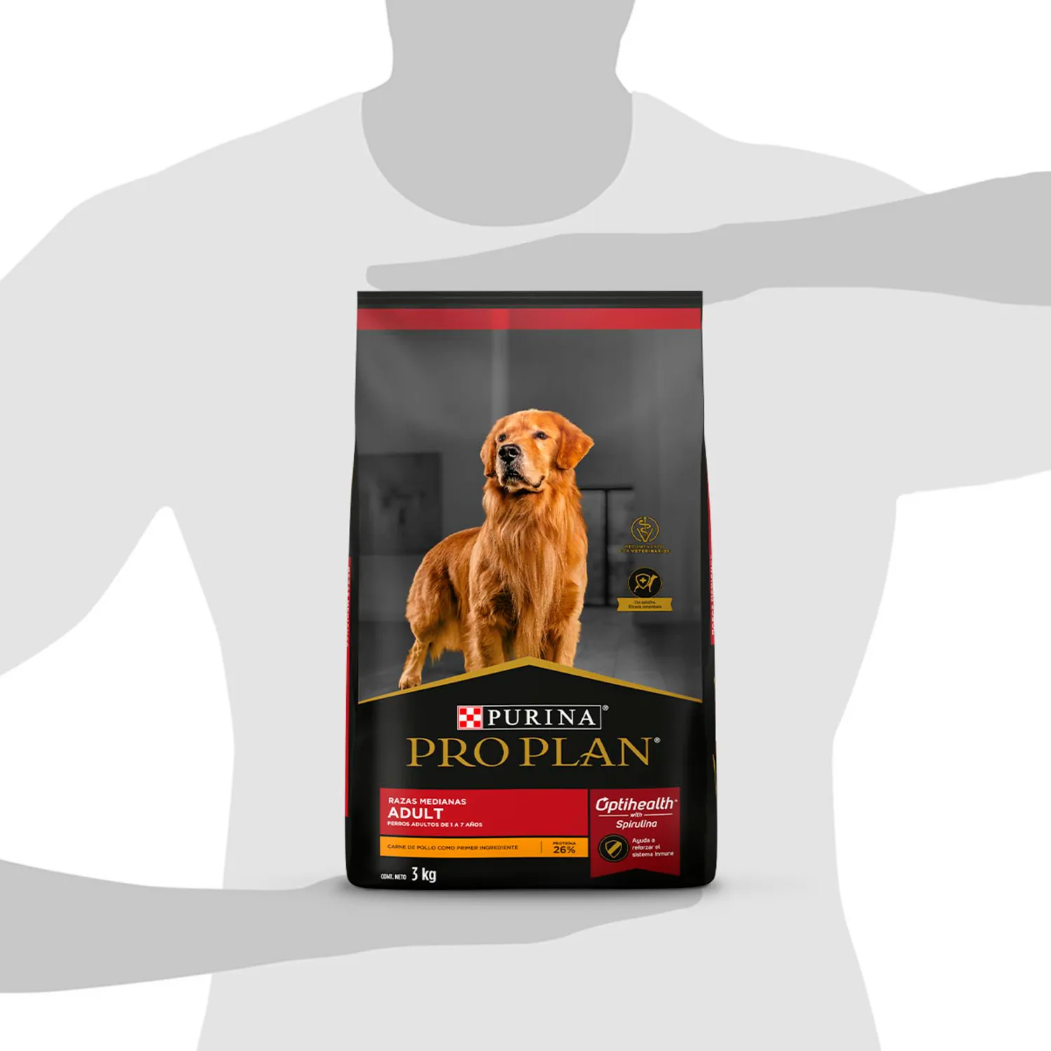 Comida Seca Para Perro Adulto Pro Plan Raza Mediana Sabor A Pollo 3kg