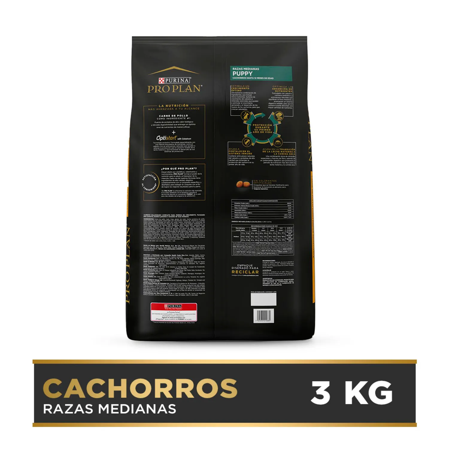 Comida Seca Para Perro Cachorro Pro Plan Raza Mediana 1kg