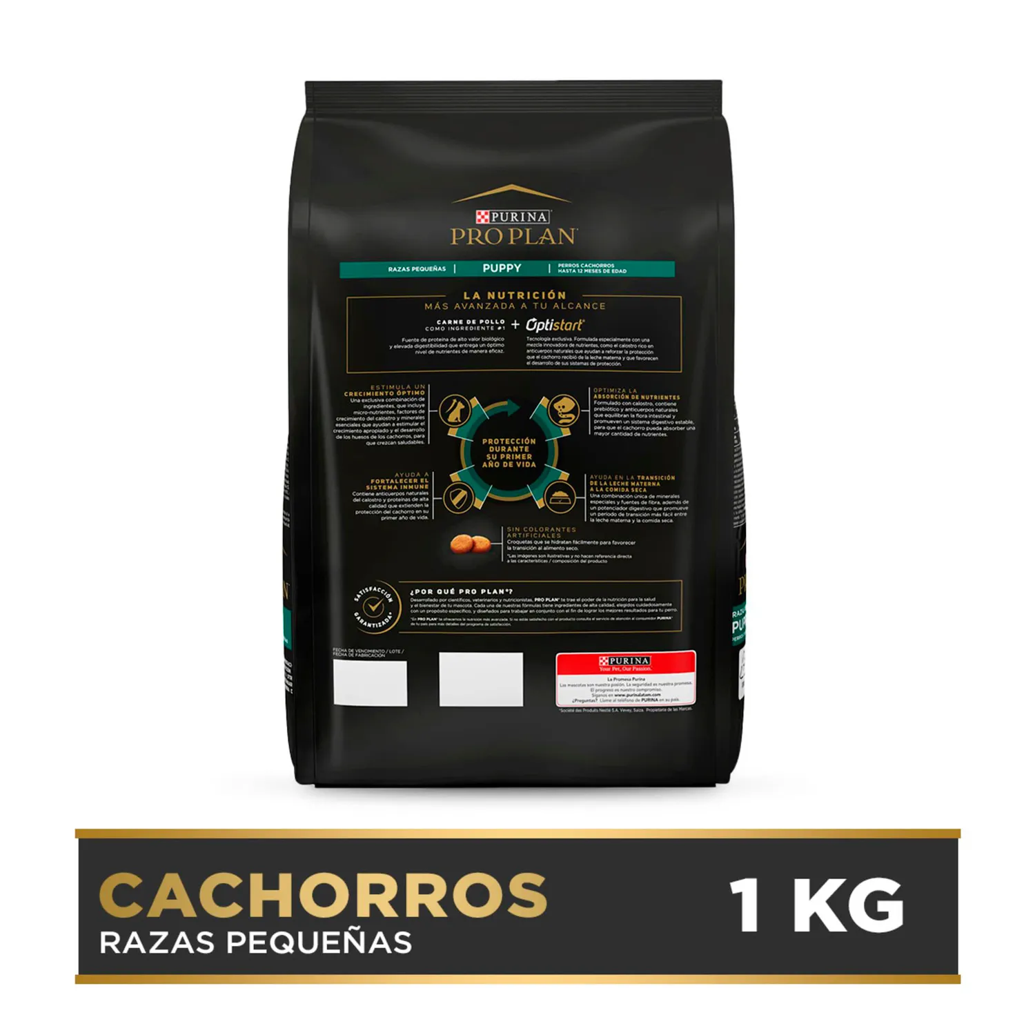 Comida Seca Para Perro Cachorro Pro Plan Raza Pequeña 1kg