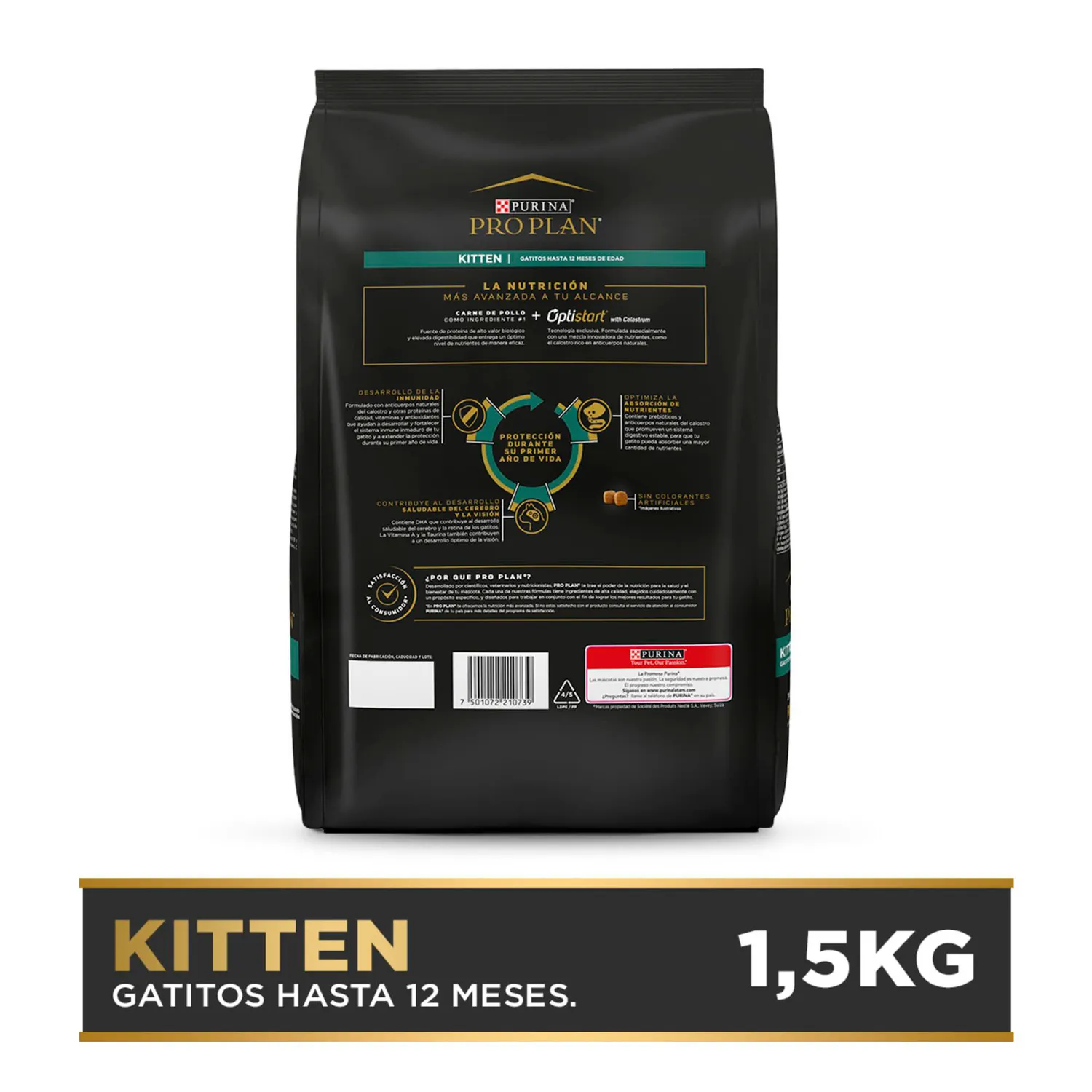 Comida Seca Para Gato Cachorro Pro Plan Sabor A Pollo 1.5kg
