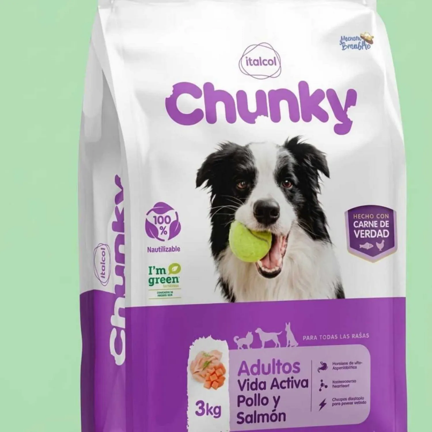 Comida Seca Para Perros Chunky Adulto Vida Activa X 3kg Chunky