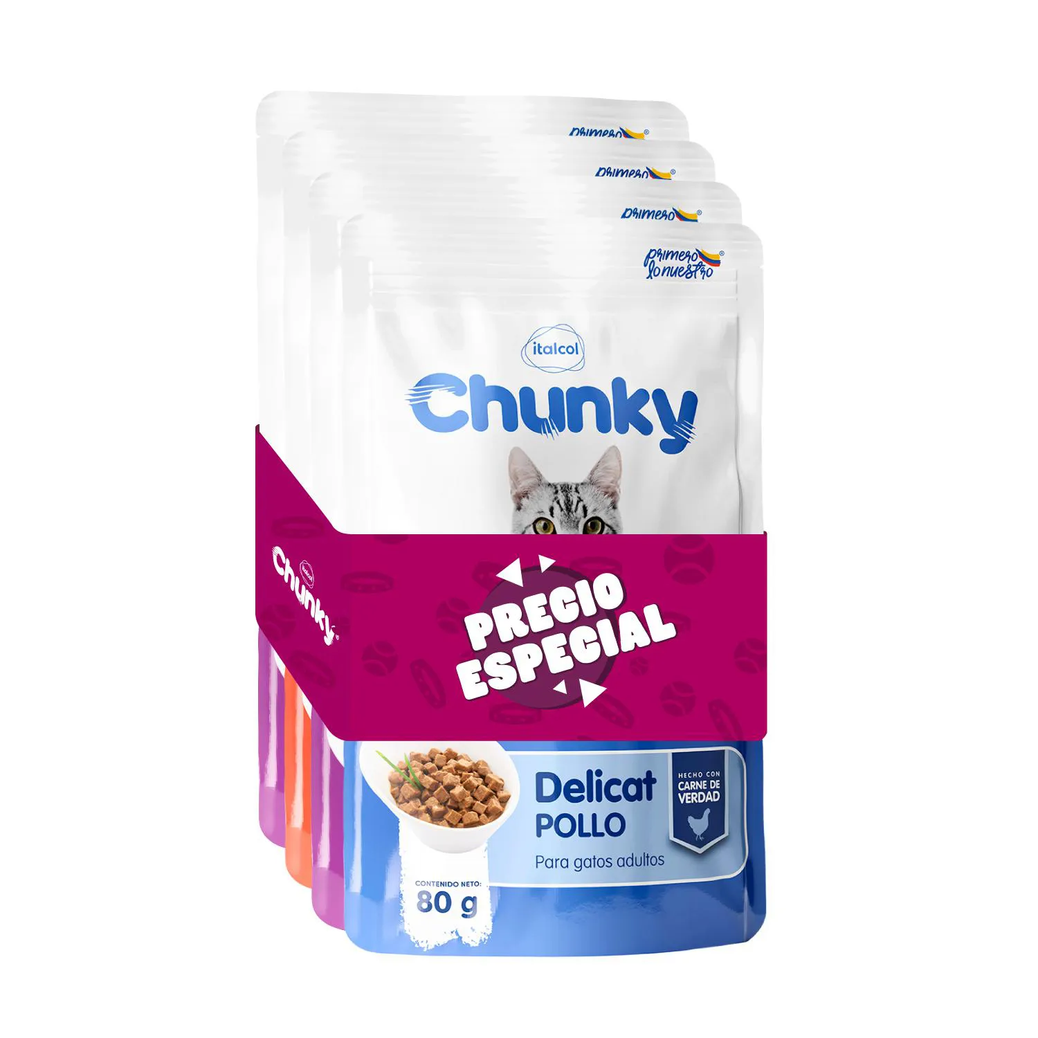 Comida Húmeda Chunky Deli Cat Pague 3 Lleve 4 Chunky