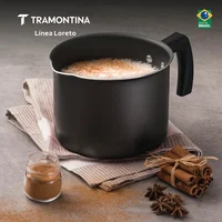 Hervidor Tramontina Loreto En Aluminio Con Revestimiento Interno Y Externo Antiadherente Starflon Max Con Mango Baquelita 12 Cm 1.1 L Grafito
