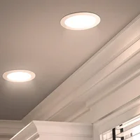 Panel LED Slim Redondo Satinado 12w Luz Cálida Certificado