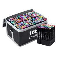 Marcadores Doble Punta Set 168 Unidades Estuche