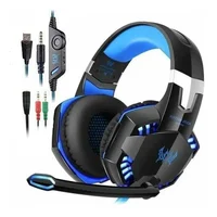 Audífono Gamer USB Micrófono Luz LED G-2000 Azul Diadema PC Celular Genérico