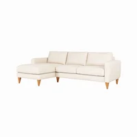 Sofá en L Izquierdo Lionel Tela Antifluidos Blanco 250x80x90