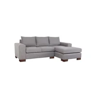 Sofá en L Derecho Jun Tela Antifluidos Gris 220x80x88