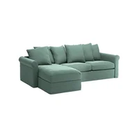Sofá en L Izquierdo Lyad Terciopelo Verde 270x75x95