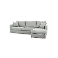 Sofá en L Derecho Life Tela Antifluidos Gris 220x100x75