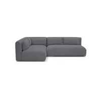 Sofá en L Izquierdo Benito Tela Antifluidos Gris 270x80x75