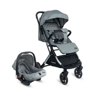 Bebesit Coche para Bebé con Portabebe Travel System Compacto Pixel Gris Bebesit