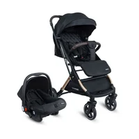 Bebesit Coche para Bebé con Portabebe Travel System Compacto Negro Gris Bebesit
