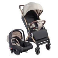 Bebesit Coche para Bebé con Portabebe Travel System Compacto Micro Beige Bebesit