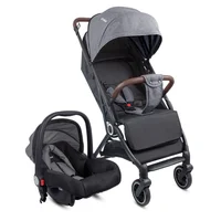 Bebesit Coche para Bebé con Portabebe Travel System Compacto Micro Gris Bebesit