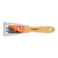 Espátula Flexible de 5 cm Mango de Madera Hickory Americano Truper x 6 Unidades