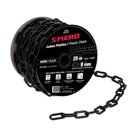 Carrete de Cadena Plástica Negra de 25 M. Espesor 8 Mm Fiero x 2 Unidades