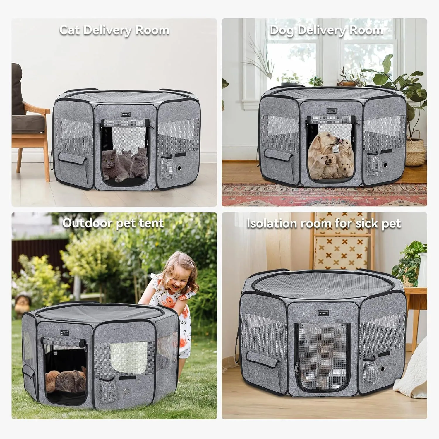 Corralito para Cachorros Con Estuche de Transp