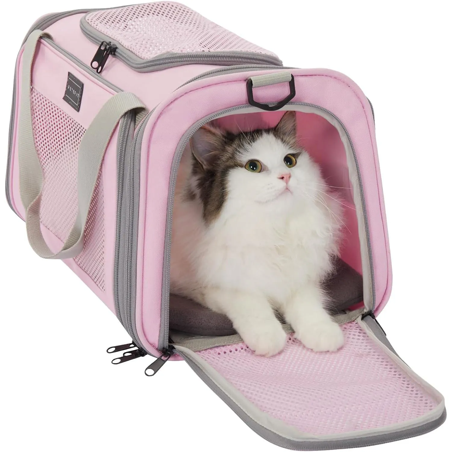 Transportador Para Mascotas  44x26x44cm Pequeño Rosado
