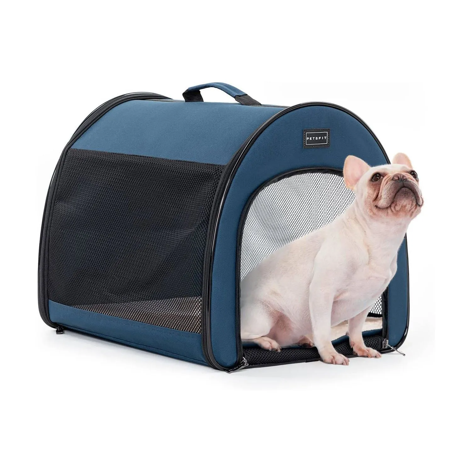 Jaula Para Mascotas Portatil  49x44x42cm Pequeña Azul