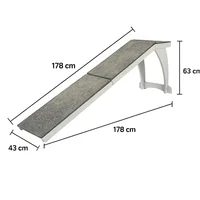 Rampa para Mascotas PetSafe CozyUp con Alfombra Antideslizante Blanca