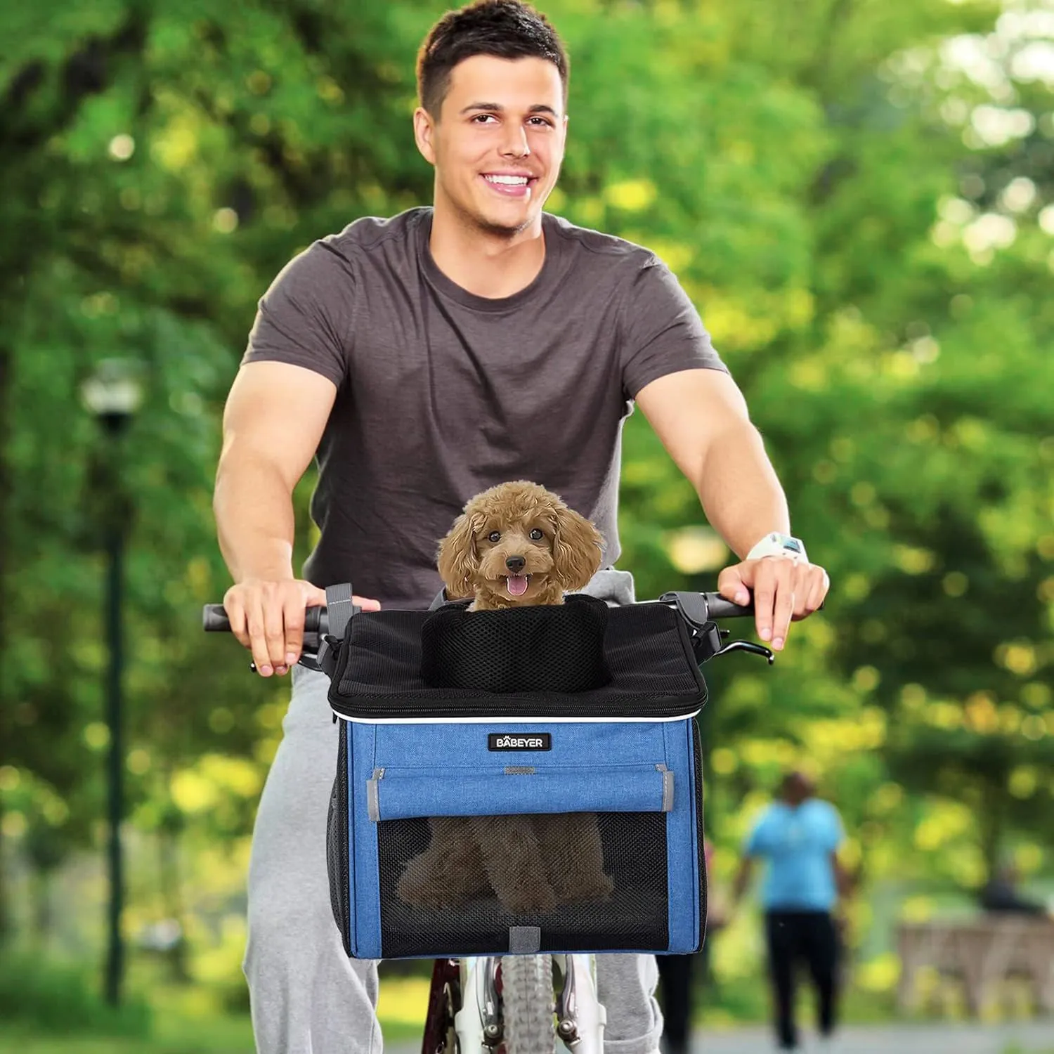 Cesta de Bicicleta para Perro. Azul 10065 Babe 7