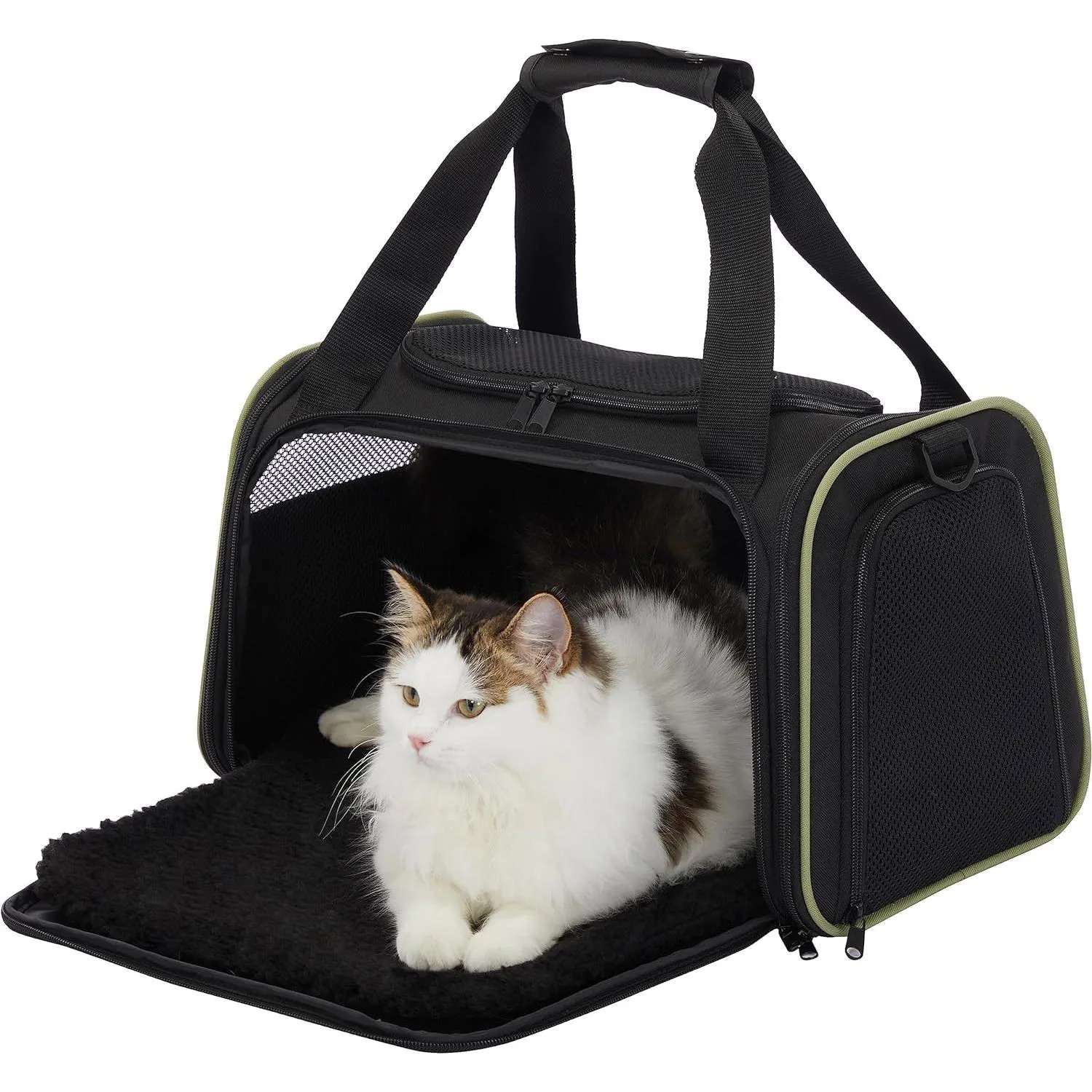 Transportador Para Mascotas  44x26x26cm Pequeño Negro 9