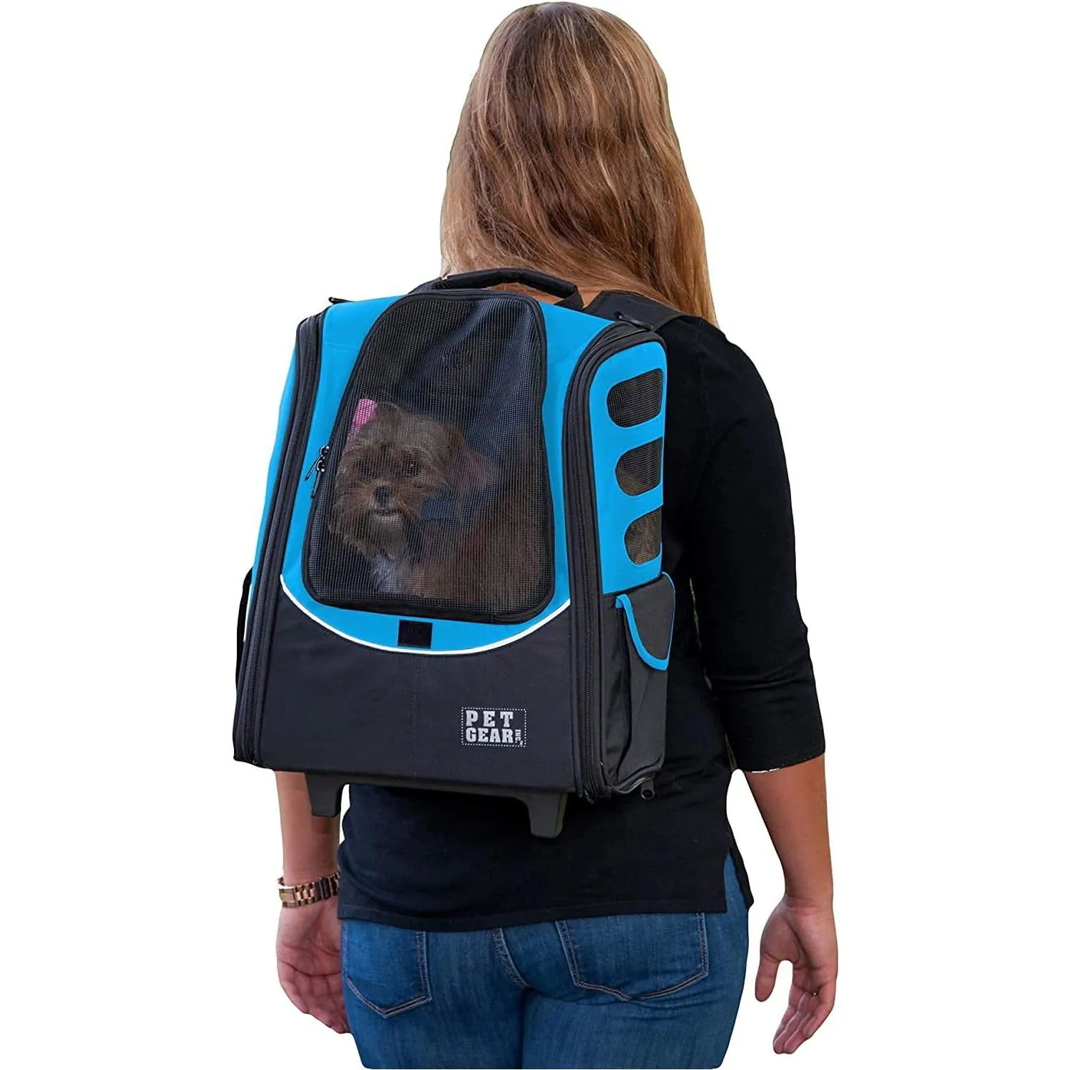 Mochila Para Mascotas 36x23x94cm Mediano Azul