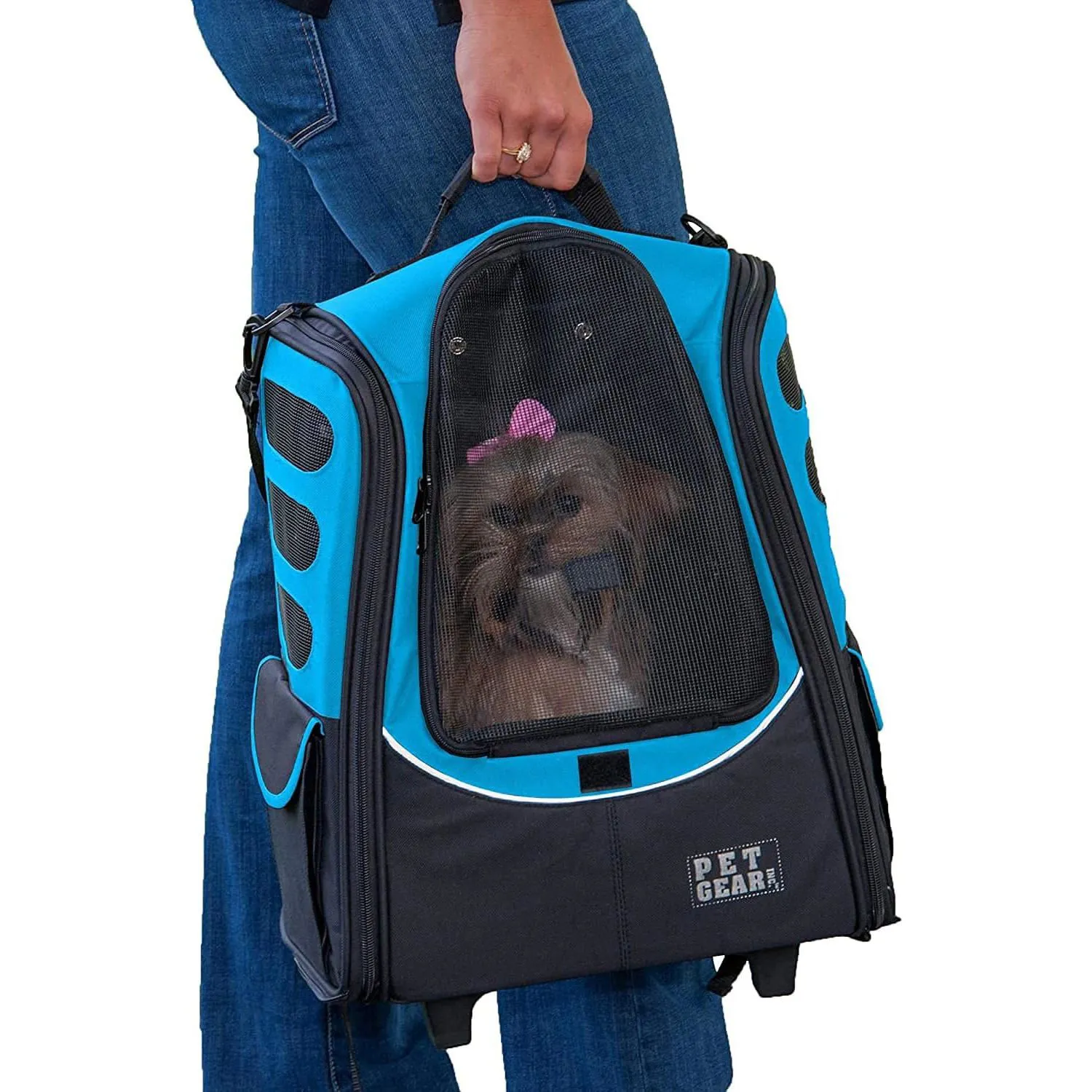 Mochila Para Mascotas 36x23x94cm Mediano Azul